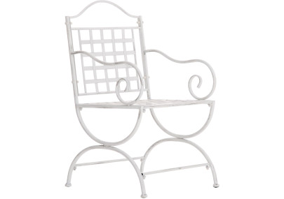 Ensemble de mobilier de jardin Viro avec 2 chaises blanc antique