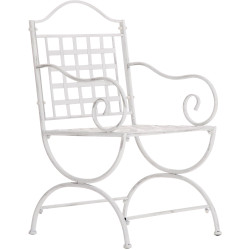 Ensemble de mobilier de jardin Viro avec 2 chaises blanc antique