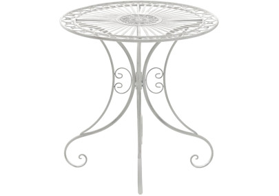 Ensemble de mobilier de jardin Viro avec 2 chaises blanc antique