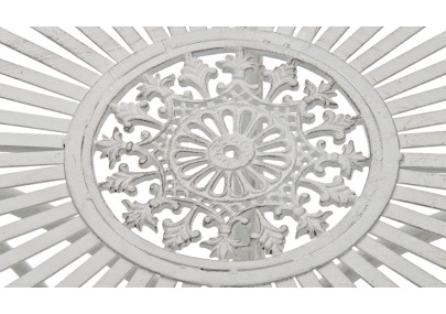 Ensemble de mobilier de jardin Viro avec 2 chaises blanc antique