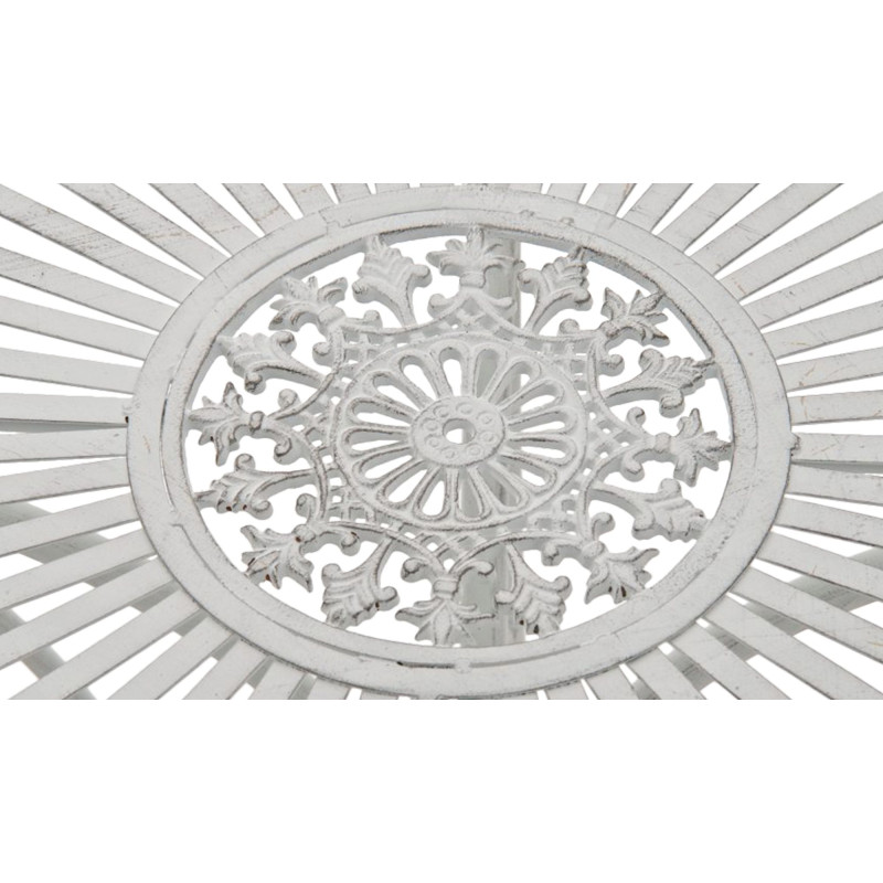 Ensemble de mobilier de jardin Viro avec 2 chaises blanc antique