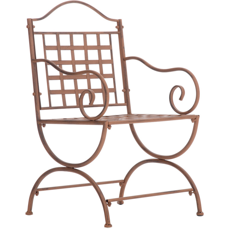 Ensemble de mobilier de jardin Viro avec 2 chaises brun antique