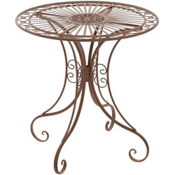 Ensemble de mobilier de jardin Viro avec 2 chaises brun antique