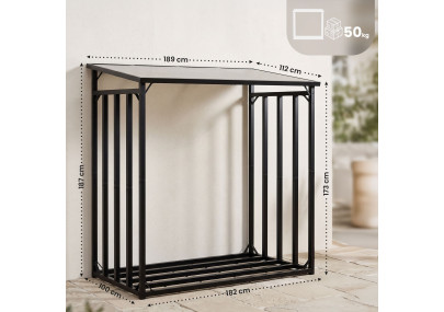 Porte-bûches Desmond + sac Trondheim noir