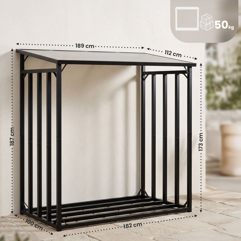 Porte-bûches Desmond + sac Trondheim noir