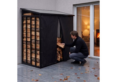 Porte-bûches Desmond + sac Trondheim noir