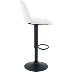 Tabouret de bar Mapun, similicuir, blanc