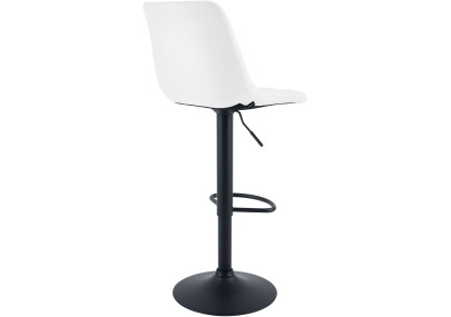 Tabouret de bar Mapun, similicuir, blanc