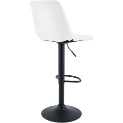 Tabouret de bar Mapun en simili cuir blanc
