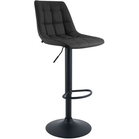 Tabouret de bar Mapun, similicuir noir