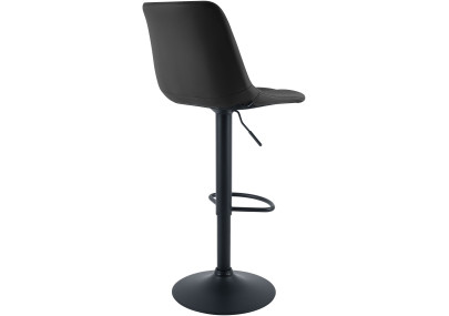 Tabouret de bar Mapun, similicuir noir