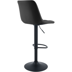 Tabouret de bar Mapun, similicuir noir