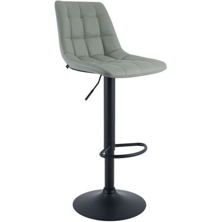 Tabouret de bar Mapun, similicuir, gris