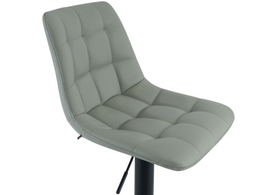 Tabouret de bar Mapun, similicuir, gris