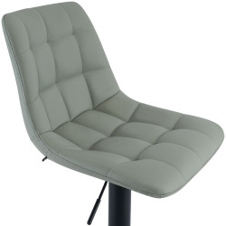 Tabouret de bar Mapun en simili cuir gris