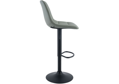 Tabouret de bar Mapun en simili cuir gris
