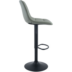 Tabouret de bar Mapun en simili cuir gris