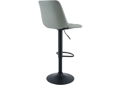 Tabouret de bar Mapun, similicuir, gris