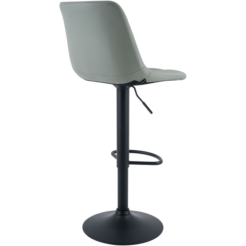 Tabouret de bar Mapun, similicuir, gris