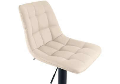 Tabouret de bar Mapun, similicuir, crème