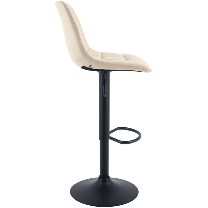 Tabouret de bar Mapun, similicuir, crème