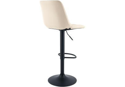 Tabouret de bar Mapun, similicuir, crème