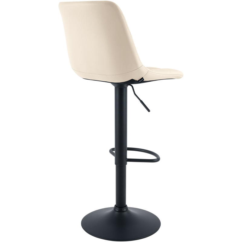 Tabouret de bar Mapun, similicuir, crème