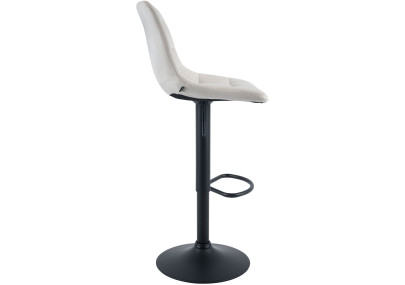 Tabouret de bar en velours Mapun crème