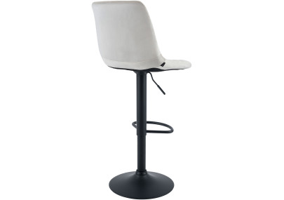 Tabouret de bar Mapun en velours, crème