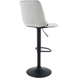 Tabouret de bar en velours Mapun crème