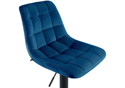 Tabouret de bar en velours Mapun bleu