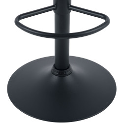 Tabouret de bar Mapun, tissu noir