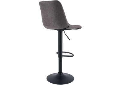 Tabouret de bar en tissu Mapun gris foncé