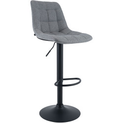 Tabouret de bar Mapun, tissu gris