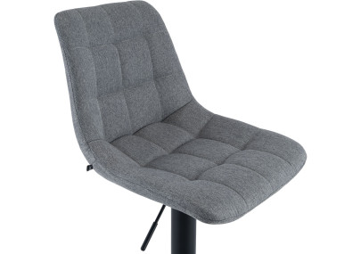 Tabouret de bar Mapun, tissu gris