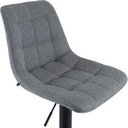 Tabouret de bar Mapun, tissu gris