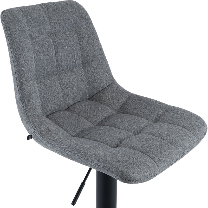 Tabouret de bar Mapun, tissu gris
