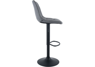 Tabouret de bar en tissu Mapun gris