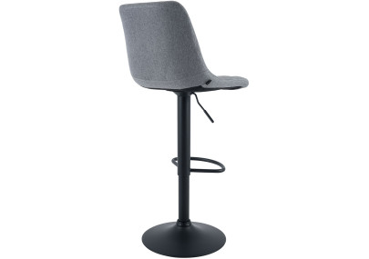 Tabouret de bar Mapun, tissu gris