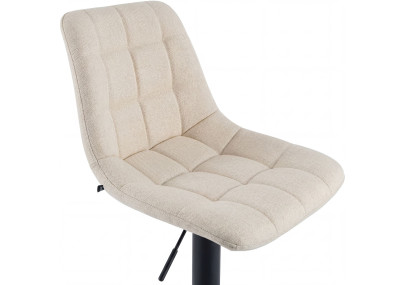 Tabouret de bar Mapun, tissu crème