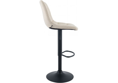 Tabouret de bar Mapun, tissu crème