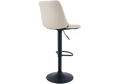 Tabouret de bar en tissu Mapun crème