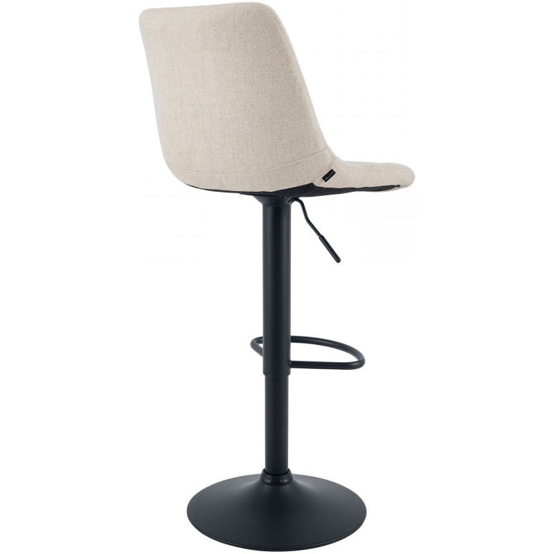 Tabouret de bar en tissu Mapun crème