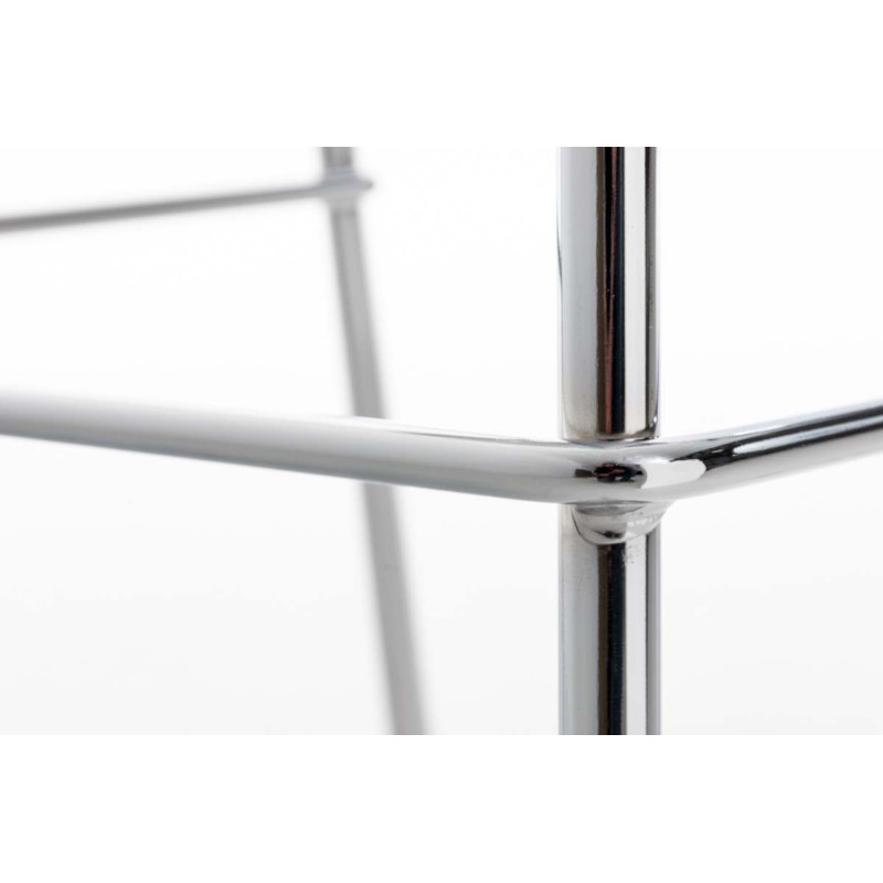 Sgabello design Hoover in polipropilene grigio,cromo