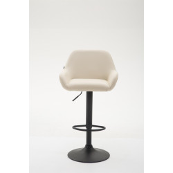 Sgabello Braga in similpelle crema,nero