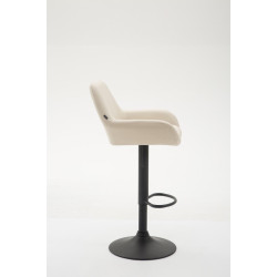 Tabouret de bar Braga, similicuir B crème