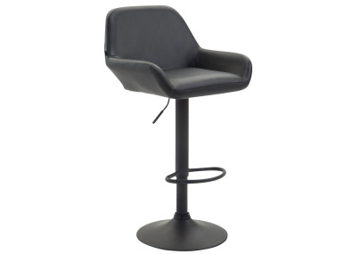 Sgabello Braga in similpelle nero,nero