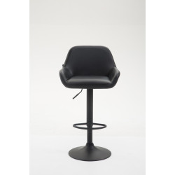 Tabouret de bar Braga, similicuir B noir
