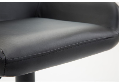 Sgabello Braga in similpelle nero,nero