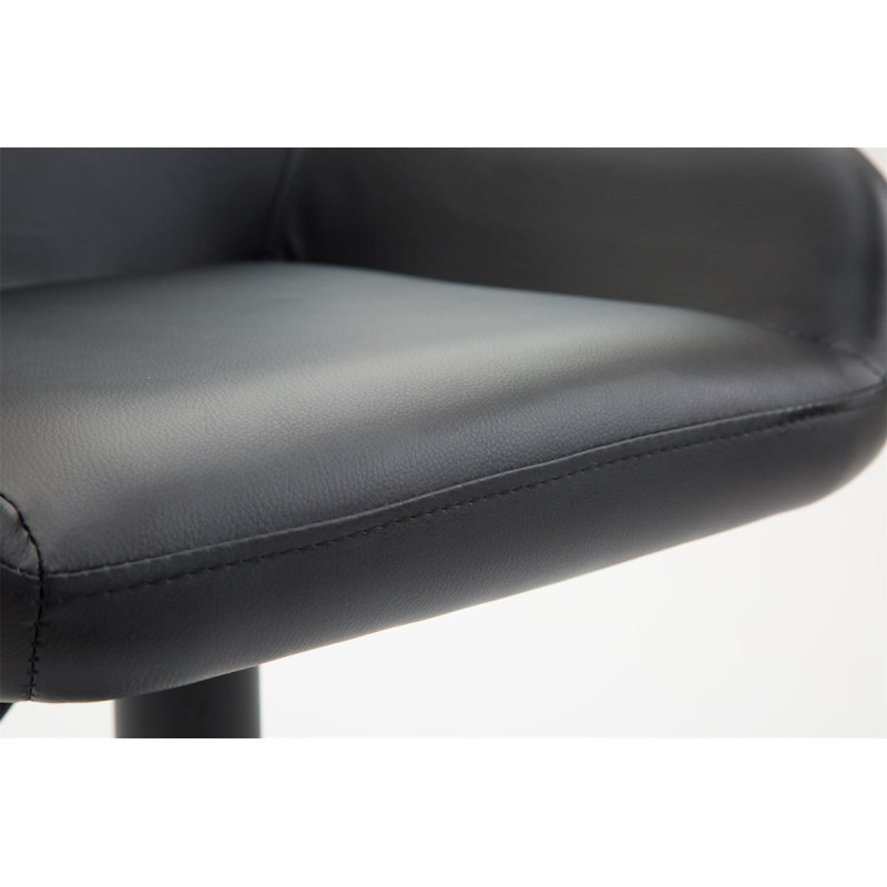 Tabouret de bar Braga, similicuir B noir